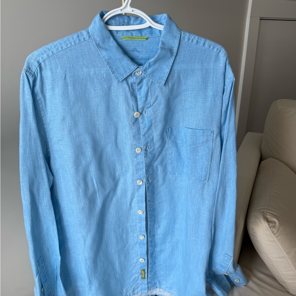 Tommy Bahama | Blue Linen Casual Shirt